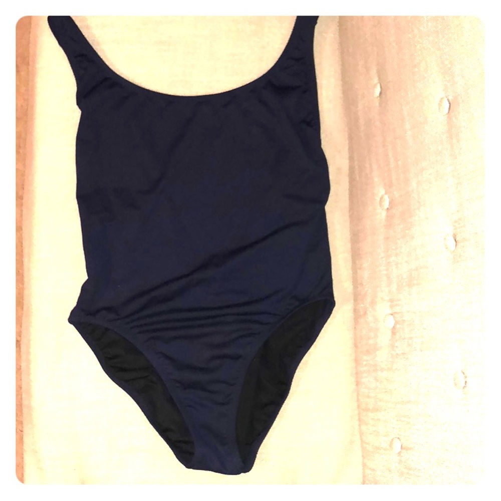 J Crew Navy One-piece Swimsuit.